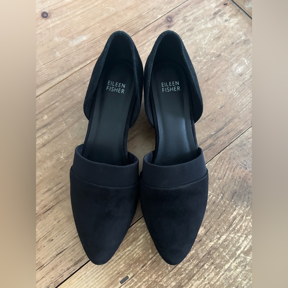 Eileen Fisher Women's Hilly Black Suede Wedge